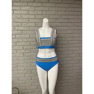 Multicolored 2 Pcs Bikini Swimsuit Set Size M